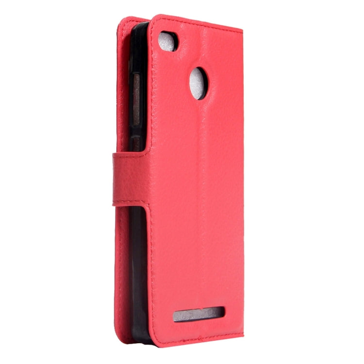 For Xiaomi Redmi 3X Litchi Texture Horizontal Flip Leather Case with Magnetic Buckle & Holder & Card Slots & Wallet