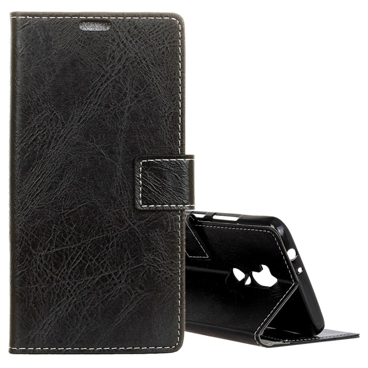 For Alcatel A7 XL Retro Crazy Horse Texture Horizontal Flip Leather Case with Holder & Card Slots & Wallet & Photo Frame