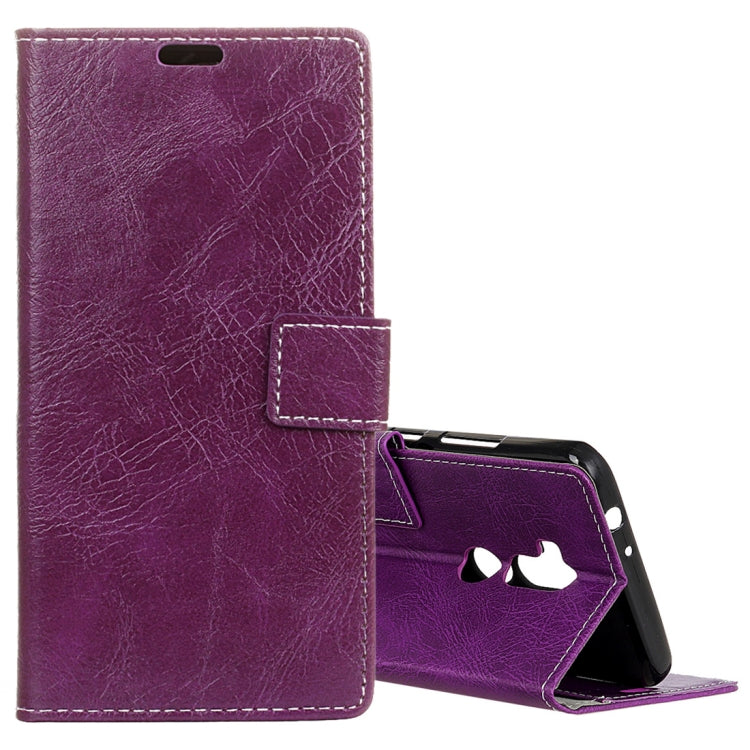 For Alcatel A7 XL Retro Crazy Horse Texture Horizontal Flip Leather Case with Holder & Card Slots & Wallet & Photo Frame
