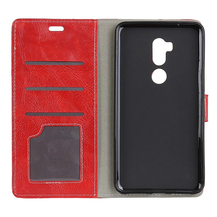 For Alcatel A7 XL Retro Crazy Horse Texture Horizontal Flip Leather Case with Holder & Card Slots & Wallet & Photo Frame