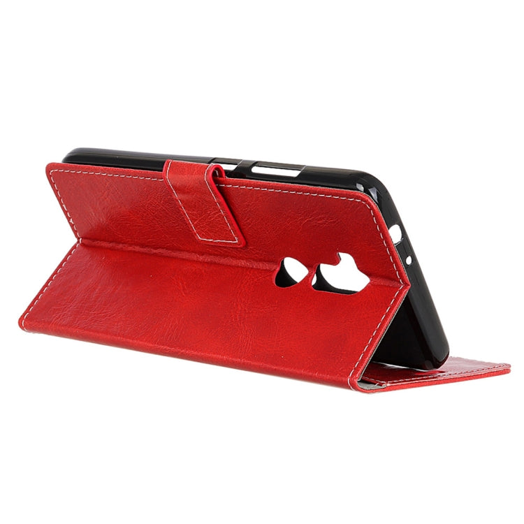 For Alcatel A7 XL Retro Crazy Horse Texture Horizontal Flip Leather Case with Holder & Card Slots & Wallet & Photo Frame