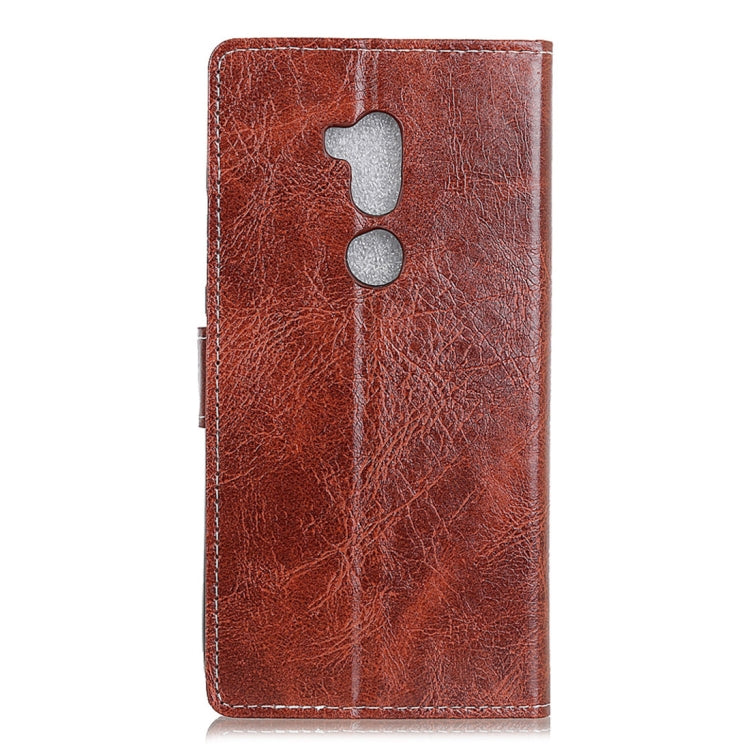 For Alcatel A7 XL Retro Crazy Horse Texture Horizontal Flip Leather Case with Holder & Card Slots & Wallet & Photo Frame