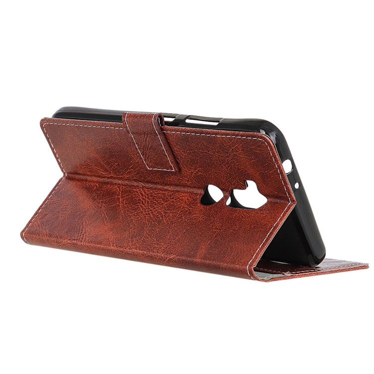 For Alcatel A7 XL Retro Crazy Horse Texture Horizontal Flip Leather Case with Holder & Card Slots & Wallet & Photo Frame