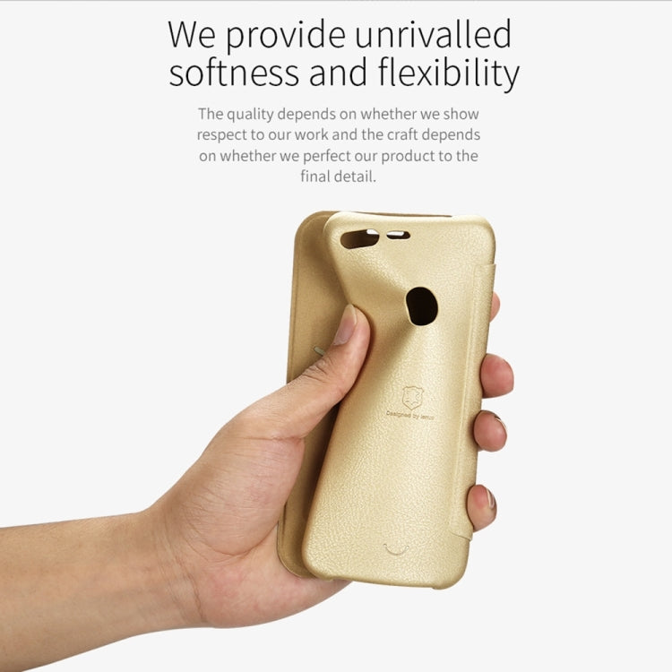 Lenuo for Google Pixel XL PU+PC Litchi Texture Horizontal Flip Leather Case with Card Slots