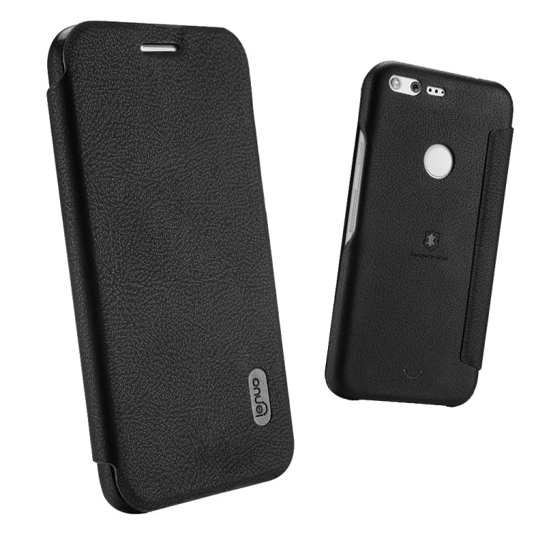 Lenuo for Google Pixel XL PU+PC Litchi Texture Horizontal Flip Leather Case with Card Slots