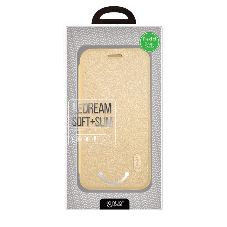 Lenuo for Google Pixel XL PU+PC Litchi Texture Horizontal Flip Leather Case with Card Slots