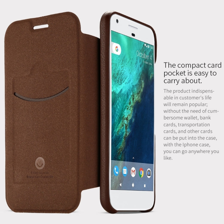 Lenuo for Google Pixel XL PU+PC Litchi Texture Horizontal Flip Leather Case with Card Slots