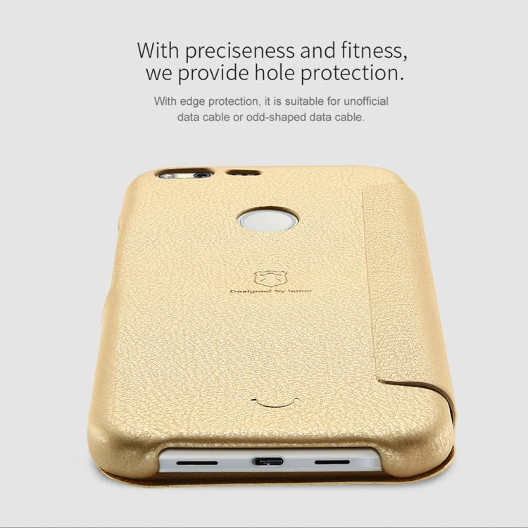 Lenuo for Google Pixel XL PU+PC Litchi Texture Horizontal Flip Leather Case with Card Slots