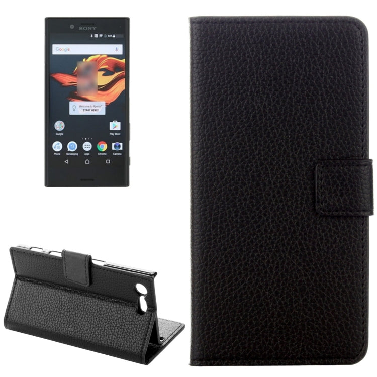 For Sony Xperia X Compact Litchi Texture Horizontal Flip Leather Case with Holder & Card Slots & Wallet