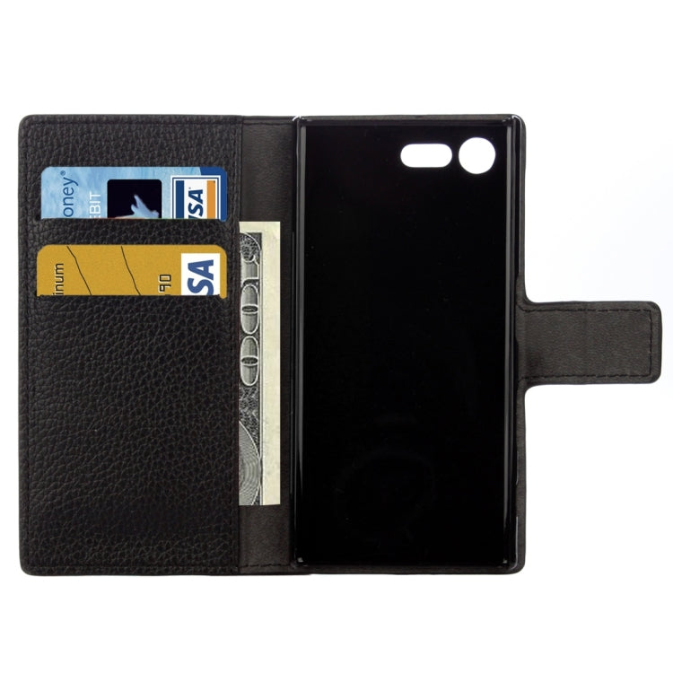 For Sony Xperia X Compact Litchi Texture Horizontal Flip Leather Case with Holder & Card Slots & Wallet