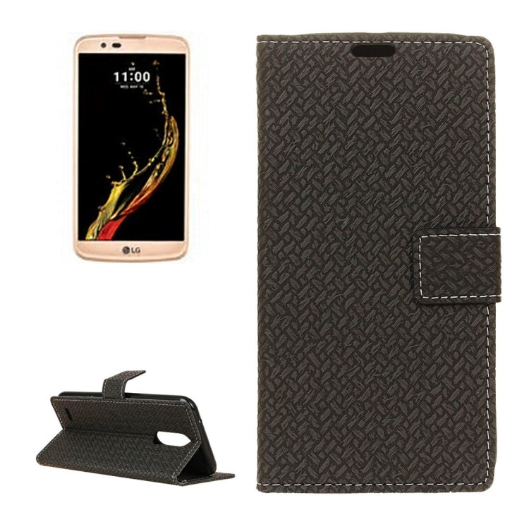 For LG K10 (2017) (EU Version) Knit Texture Horizontal Flip Leather Case with Holder & Card Slots & Wallet & Photo Frame