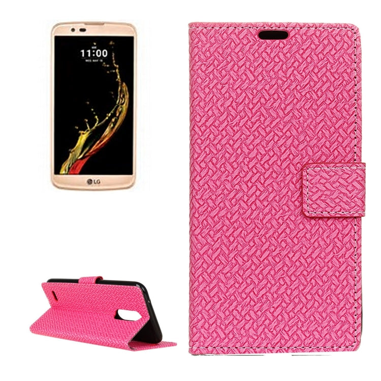 For LG K10 (2017) (EU Version) Knit Texture Horizontal Flip Leather Case with Holder & Card Slots & Wallet & Photo Frame