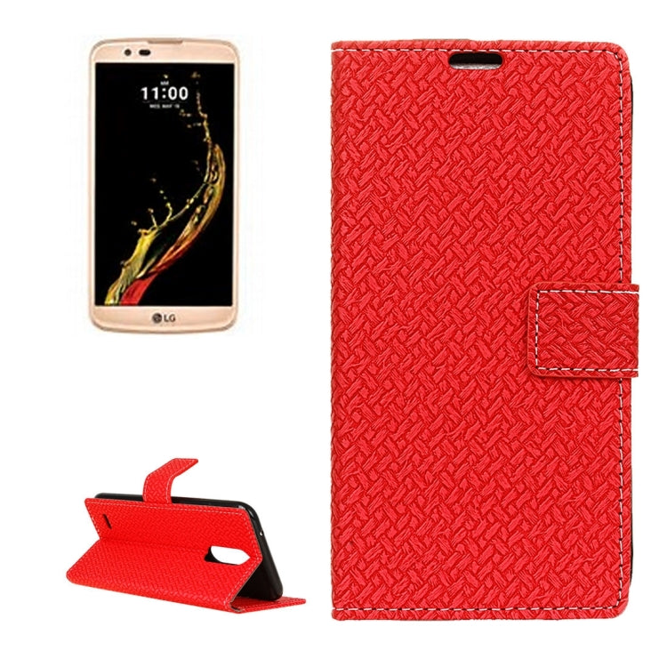 For LG K10 (2017) (EU Version) Knit Texture Horizontal Flip Leather Case with Holder & Card Slots & Wallet & Photo Frame