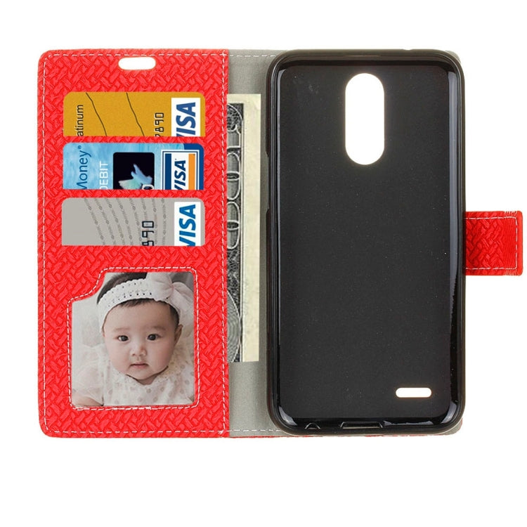 For LG K10 (2017) (EU Version) Knit Texture Horizontal Flip Leather Case with Holder & Card Slots & Wallet & Photo Frame