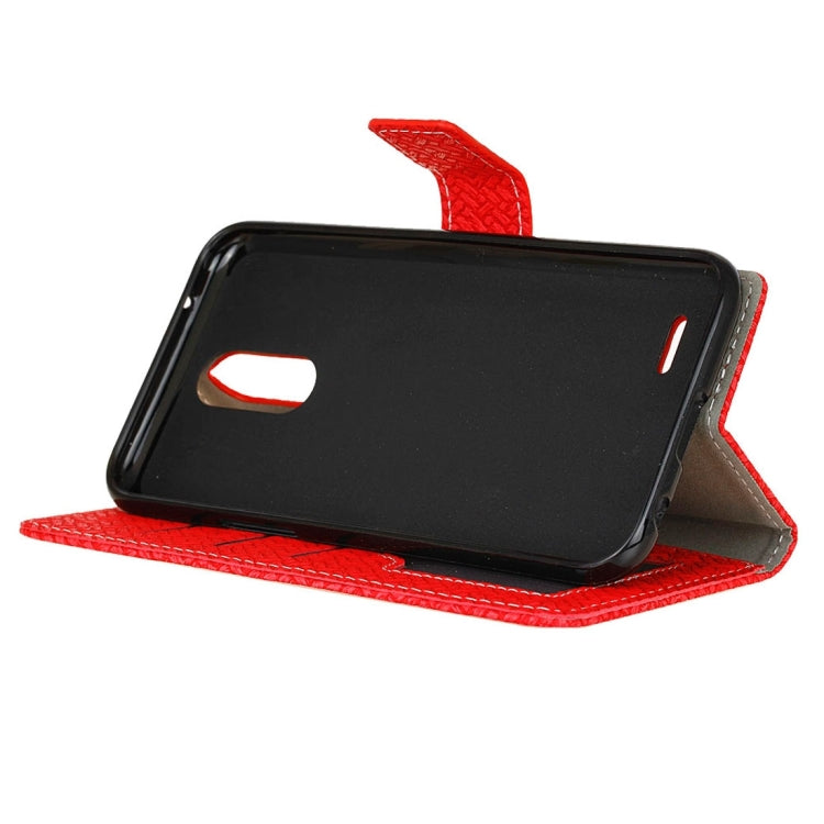 For LG K10 (2017) (EU Version) Knit Texture Horizontal Flip Leather Case with Holder & Card Slots & Wallet & Photo Frame