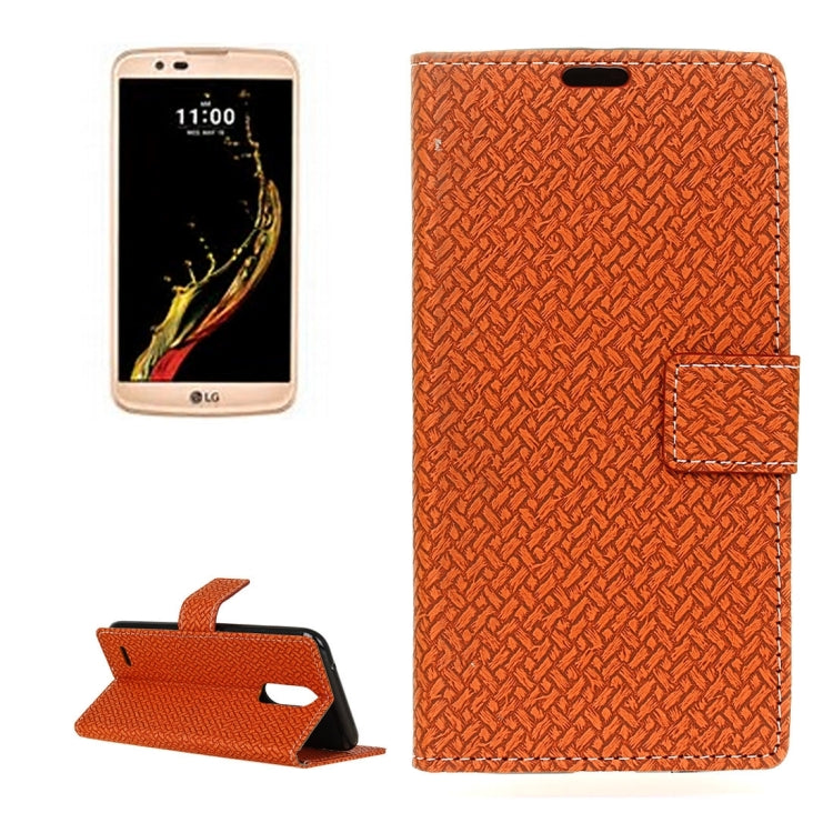 For LG K10 (2017) (EU Version) Knit Texture Horizontal Flip Leather Case with Holder & Card Slots & Wallet & Photo Frame