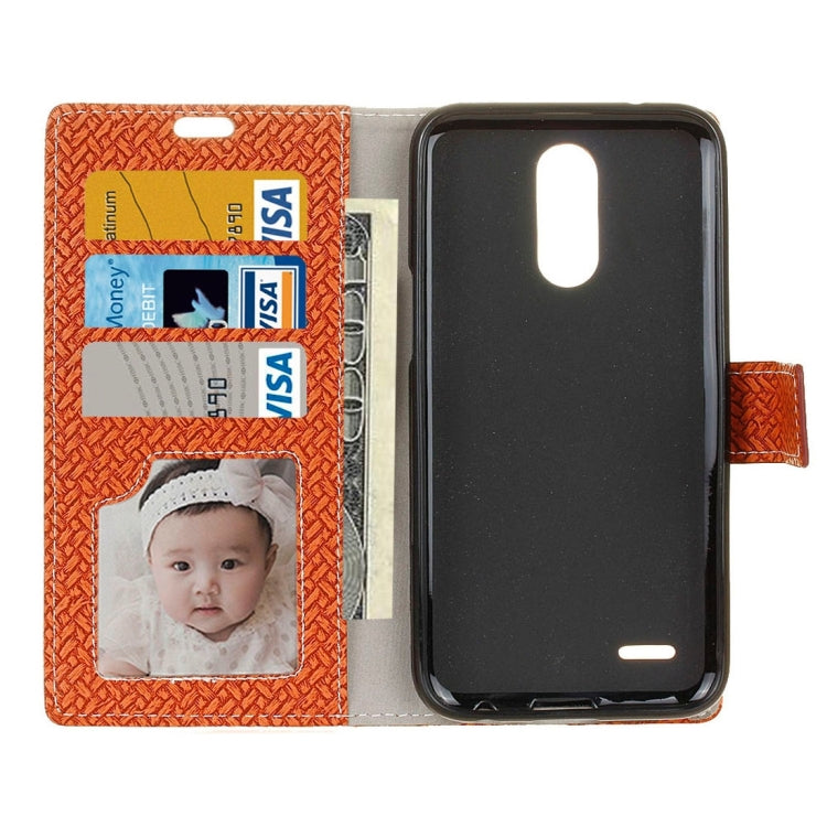 For LG K10 (2017) (EU Version) Knit Texture Horizontal Flip Leather Case with Holder & Card Slots & Wallet & Photo Frame