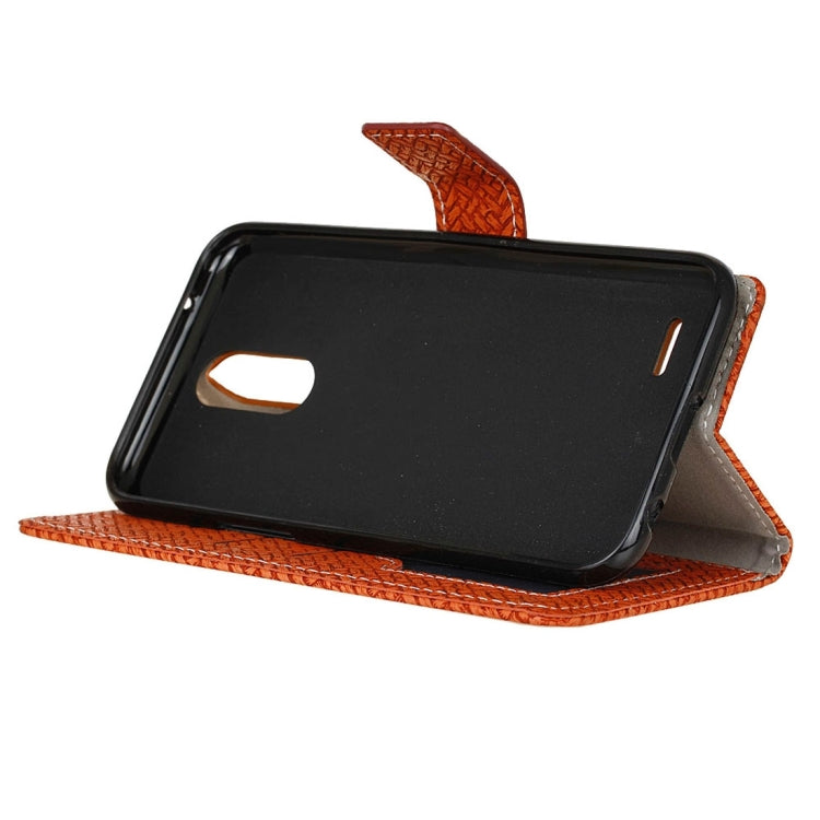 For LG K10 (2017) (EU Version) Knit Texture Horizontal Flip Leather Case with Holder & Card Slots & Wallet & Photo Frame