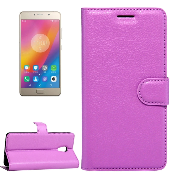 For Lenovo Vibe P2 C72 Litchi Texture Horizontal Flip Leather Case with Magnetic Buckle & Holder & Card Slots & Wallet