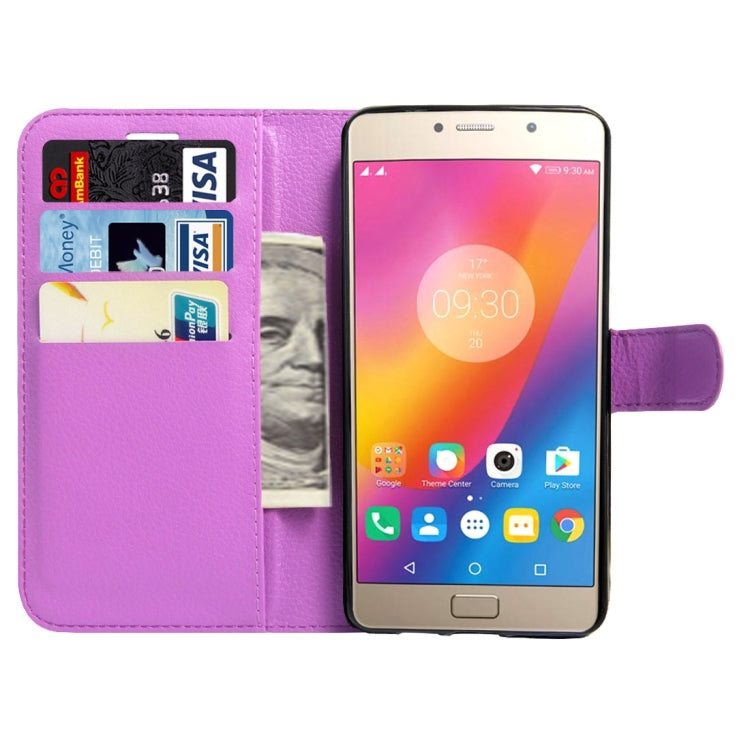 For Lenovo Vibe P2 C72 Litchi Texture Horizontal Flip Leather Case with Magnetic Buckle & Holder & Card Slots & Wallet