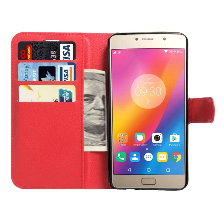 For Lenovo Vibe P2 C72 Litchi Texture Horizontal Flip Leather Case with Magnetic Buckle & Holder & Card Slots & Wallet