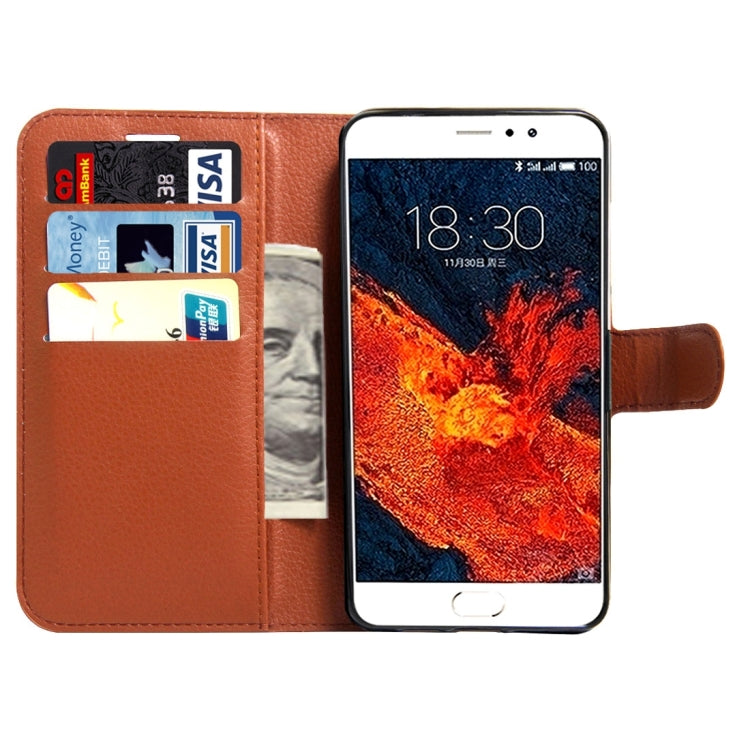 For Meizu PRO 6 Plus Litchi Texture Horizontal Flip Leather Case with Magnetic Buckle & Holder & Card Slots & Wallet