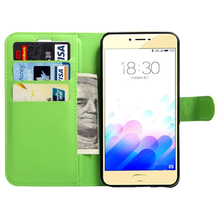 For Meizu Meilan X Litchi Texture Horizontal Flip Leather Case with Magnetic Buckle & Holder & Card Slots & Wallet