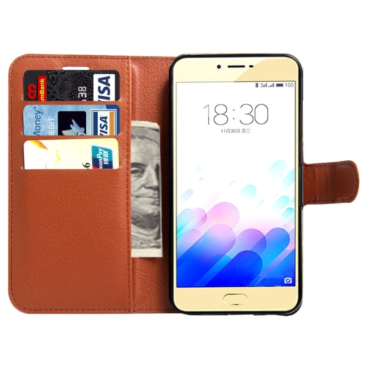 For Meizu Meilan X Litchi Texture Horizontal Flip Leather Case with Magnetic Buckle & Holder & Card Slots & Wallet