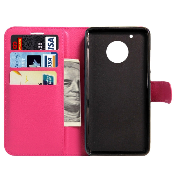 For Motorola Moto G Plus (5th Gen.) Litchi Texture Horizontal Flip Leather Case with Magnetic Buckle & Holder & Card Slots & Wallet