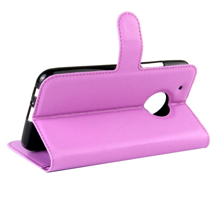 For Motorola Moto G Plus (5th Gen.) Litchi Texture Horizontal Flip Leather Case with Magnetic Buckle & Holder & Card Slots & Wallet