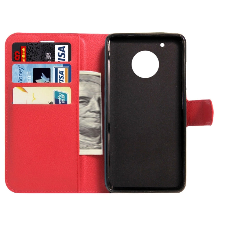 For Motorola Moto G Plus (5th Gen.) Litchi Texture Horizontal Flip Leather Case with Magnetic Buckle & Holder & Card Slots & Wallet