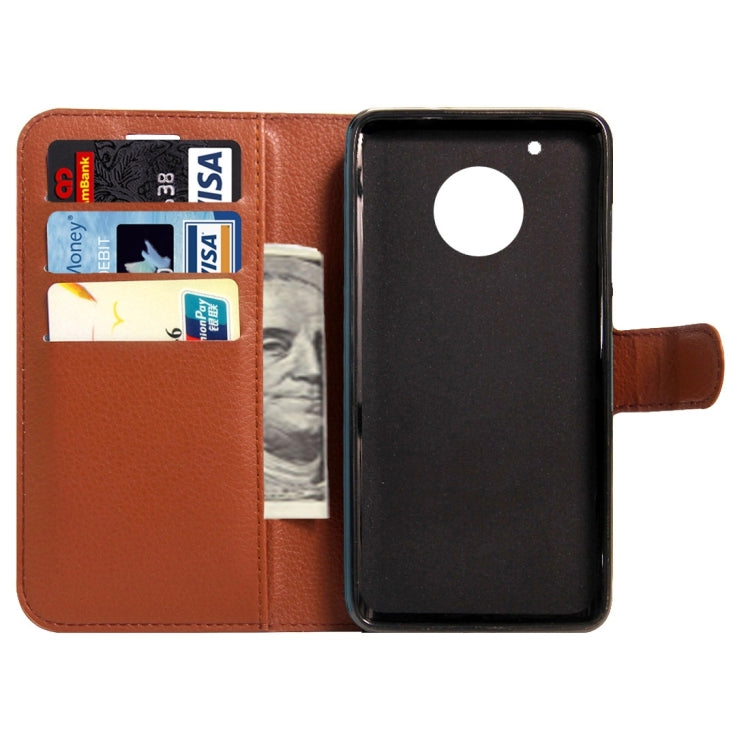 For Motorola Moto G Plus (5th Gen.) Litchi Texture Horizontal Flip Leather Case with Magnetic Buckle & Holder & Card Slots & Wallet