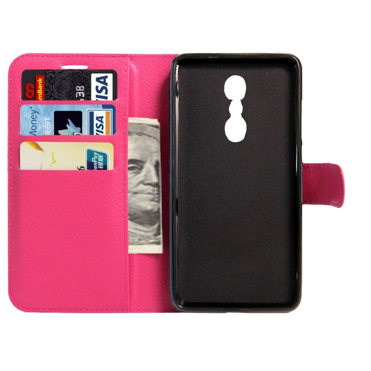For Lenovo K6 Note Litchi Texture Horizontal Flip Leather Case with Magnetic Buckle & Holder & Card Slots & Wallet