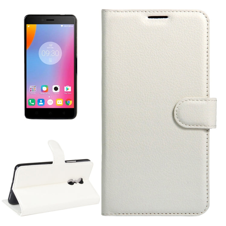 For Lenovo K6 Note Litchi Texture Horizontal Flip Leather Case with Magnetic Buckle & Holder & Card Slots & Wallet