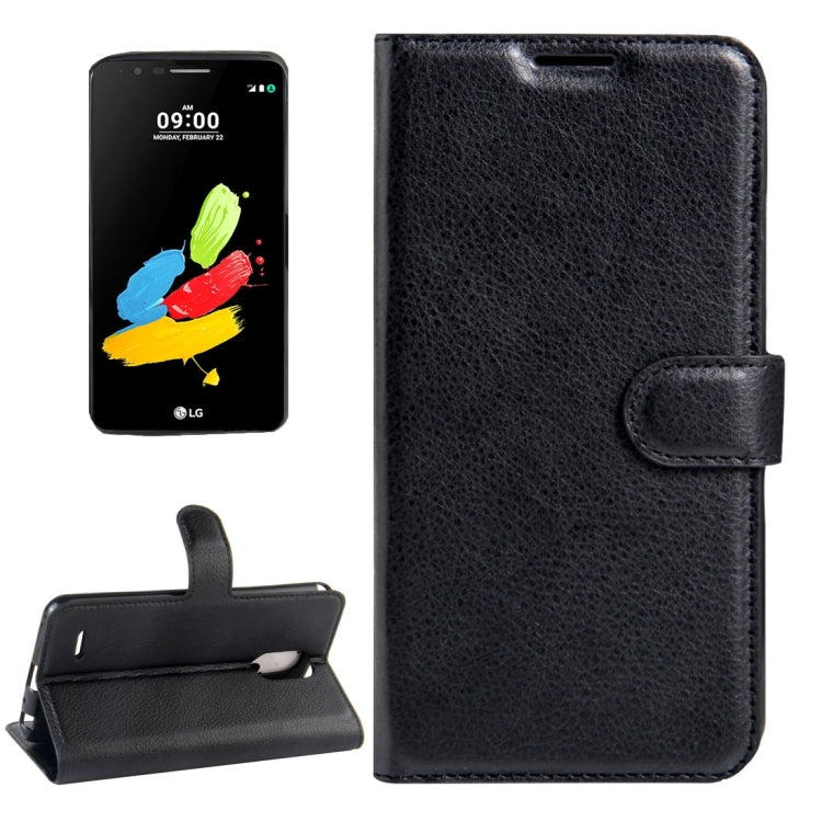 For LG Stylus 3 Litchi Texture Horizontal Flip Leather Case with Magnetic Buckle & Holder & Card Slots & Wallet