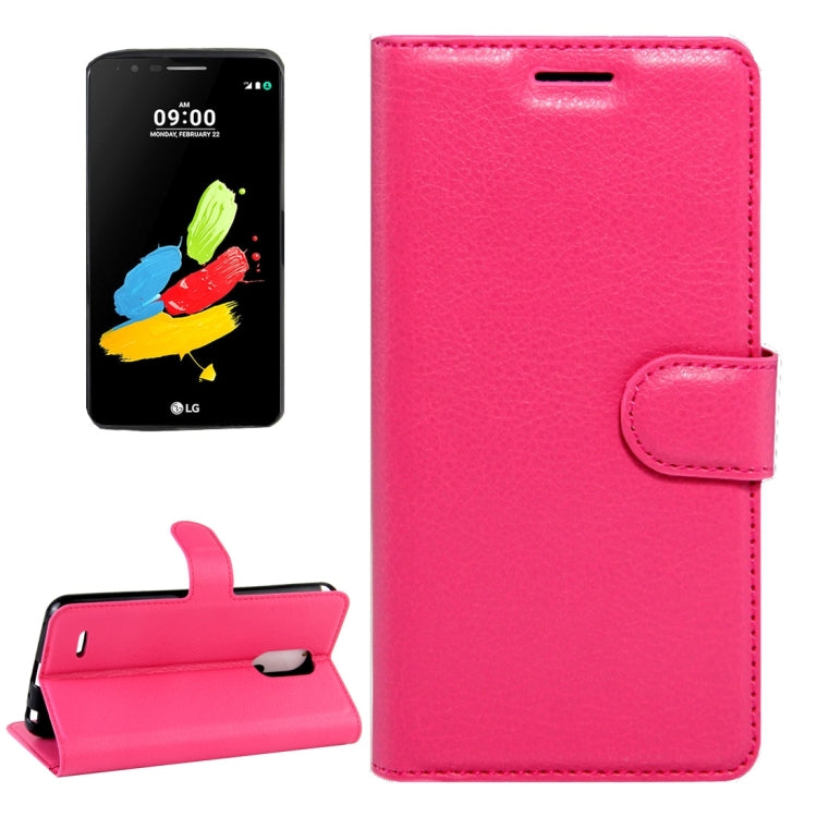 For LG Stylus 3 Litchi Texture Horizontal Flip Leather Case with Magnetic Buckle & Holder & Card Slots & Wallet