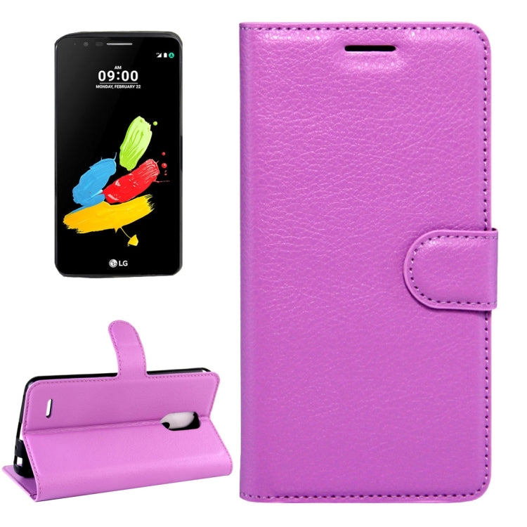 For LG Stylus 3 Litchi Texture Horizontal Flip Leather Case with Magnetic Buckle & Holder & Card Slots & Wallet
