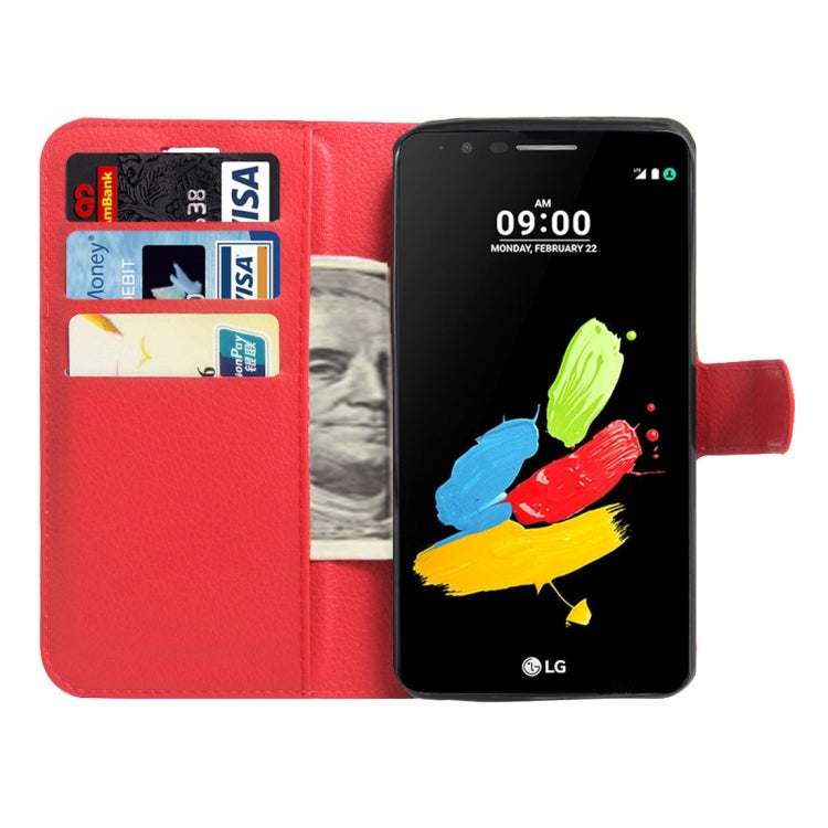 For LG Stylus 3 Litchi Texture Horizontal Flip Leather Case with Magnetic Buckle & Holder & Card Slots & Wallet