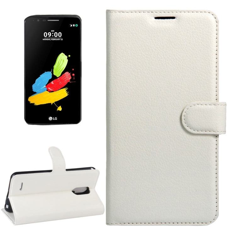 For LG Stylus 3 Litchi Texture Horizontal Flip Leather Case with Magnetic Buckle & Holder & Card Slots & Wallet