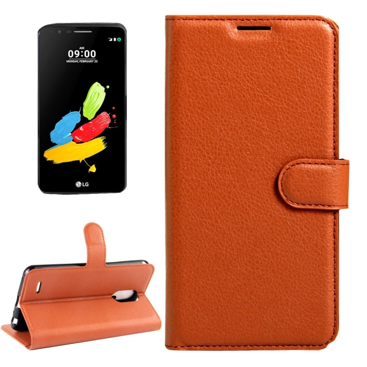 For LG Stylus 3 Litchi Texture Horizontal Flip Leather Case with Magnetic Buckle & Holder & Card Slots & Wallet