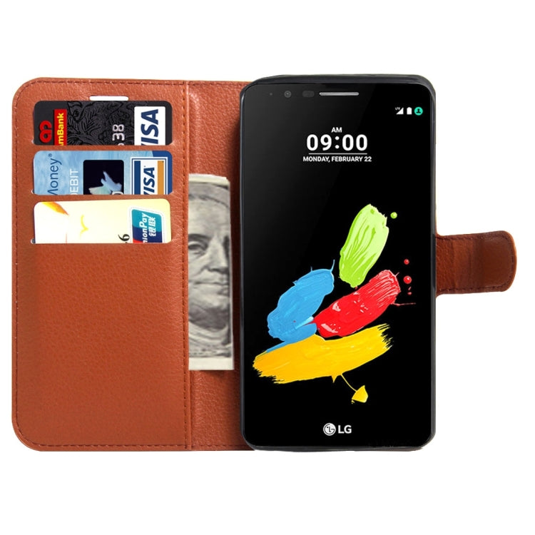 For LG Stylus 3 Litchi Texture Horizontal Flip Leather Case with Magnetic Buckle & Holder & Card Slots & Wallet