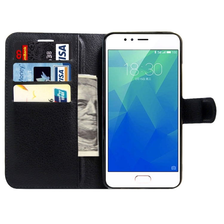 For Meizu M5s Litchi Texture Horizontal Flip Leather Case with Magnetic Buckle & Holder & Card Slots & Wallet
