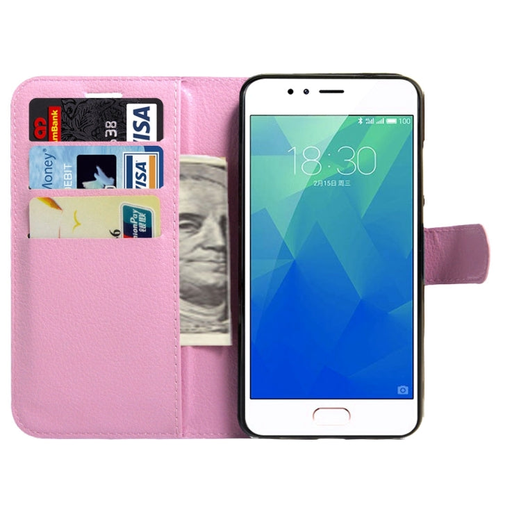 For Meizu M5s Litchi Texture Horizontal Flip Leather Case with Magnetic Buckle & Holder & Card Slots & Wallet