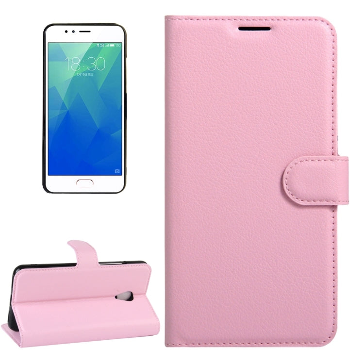For Meizu M5s Litchi Texture Horizontal Flip Leather Case with Magnetic Buckle & Holder & Card Slots & Wallet