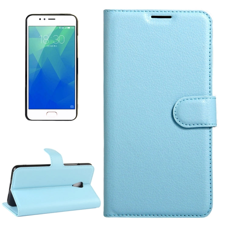 For Meizu M5s Litchi Texture Horizontal Flip Leather Case with Magnetic Buckle & Holder & Card Slots & Wallet