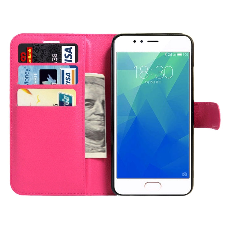 For Meizu M5s Litchi Texture Horizontal Flip Leather Case with Magnetic Buckle & Holder & Card Slots & Wallet