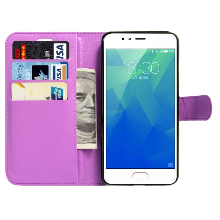 For Meizu M5s Litchi Texture Horizontal Flip Leather Case with Magnetic Buckle & Holder & Card Slots & Wallet