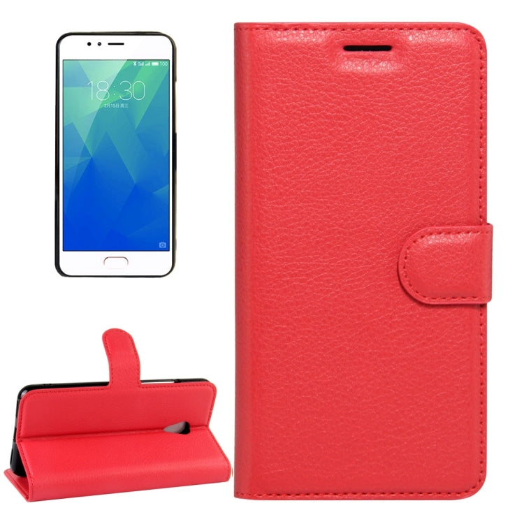 For Meizu M5s Litchi Texture Horizontal Flip Leather Case with Magnetic Buckle & Holder & Card Slots & Wallet