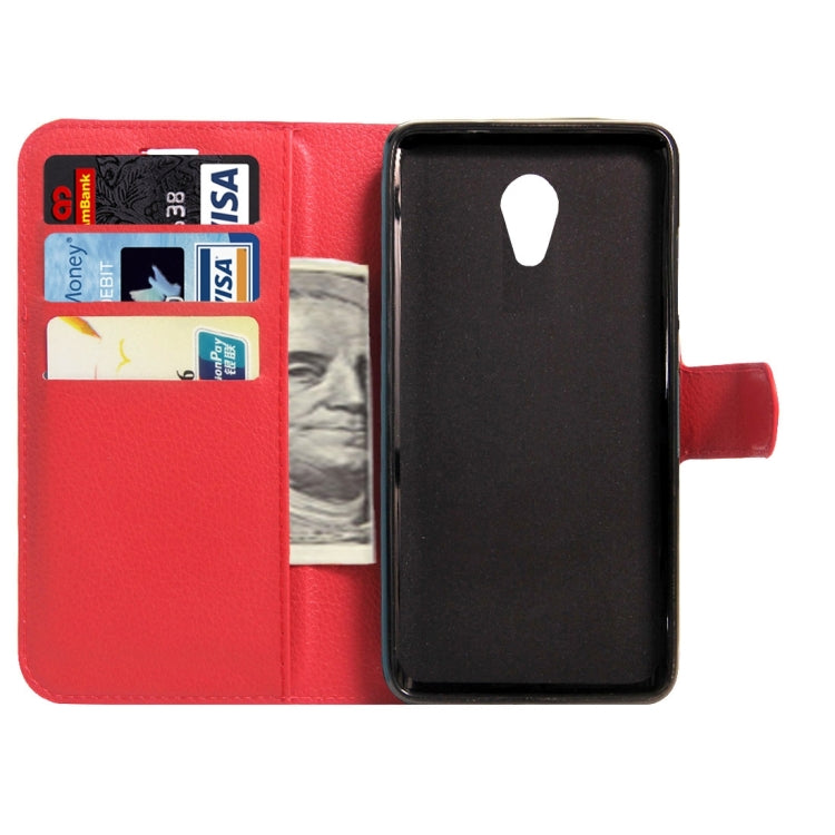 For Meizu M5s Litchi Texture Horizontal Flip Leather Case with Magnetic Buckle & Holder & Card Slots & Wallet