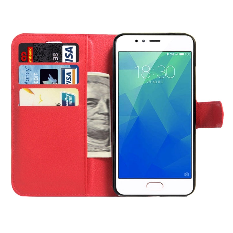 For Meizu M5s Litchi Texture Horizontal Flip Leather Case with Magnetic Buckle & Holder & Card Slots & Wallet